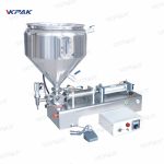 Semiautomatisk pneumatisk tyk sauceflødefyldningsmaskine med blanding