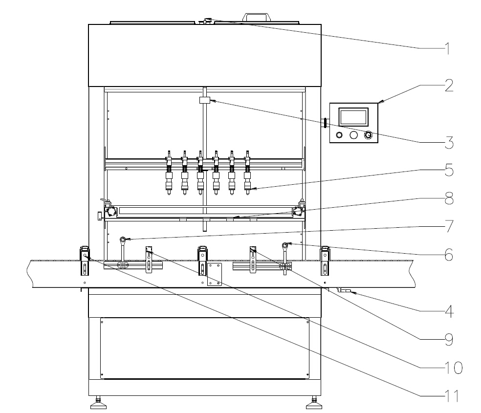 drawing of overflow filling machines overløbspåfyldningsmaskineri automatic.jpg