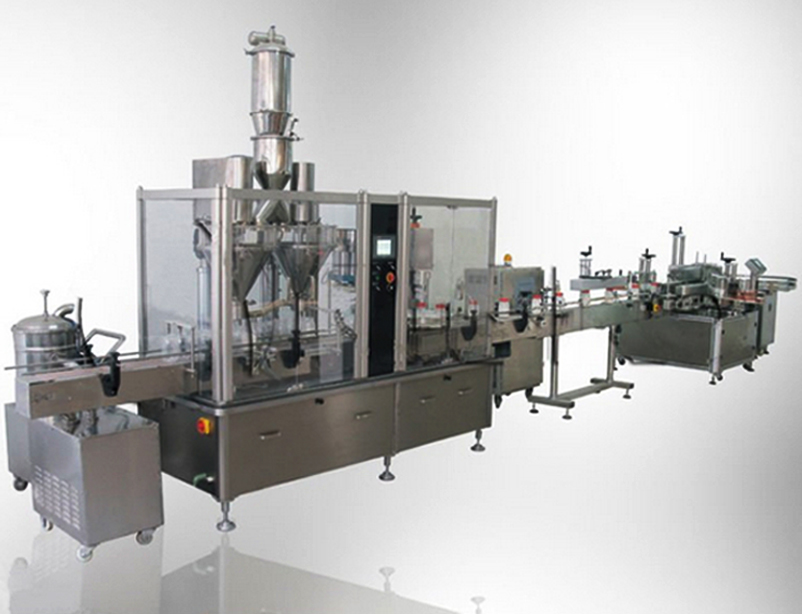 filling capping labeling packaging line for bottles pharma påfyldning afdækning etikettering line.jpg