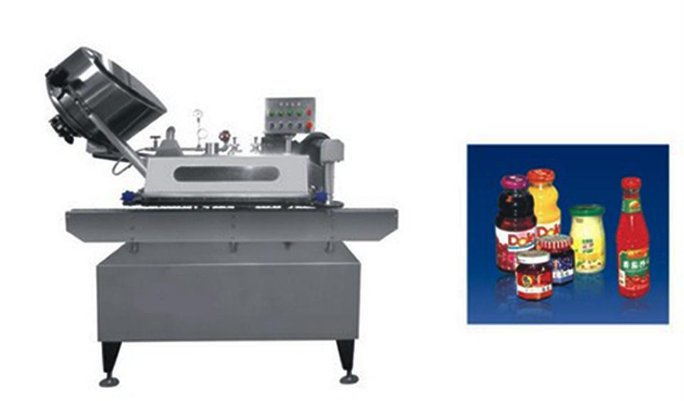 Button-controlled system glass Jar twist off Steam Capper equipment vacuum capping machine for sauce knapstyret vakuumafdækningsmaskine twist off.jpg