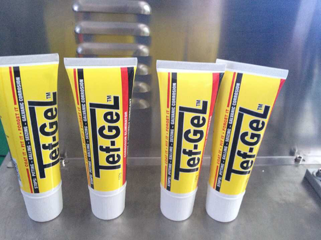 welding samples by ultrasonic tube sealer svejseprøver med ultralydsrørforsegleren.jpg