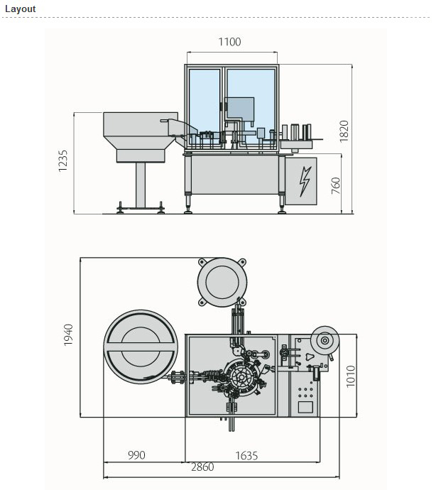 high speed syringe filling closer pharmaceutical equipment layout af påfyldningslukkemaskine.jpg