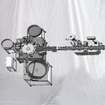 Små reagensglas påfyldningshættemaskine med vandret mærkat