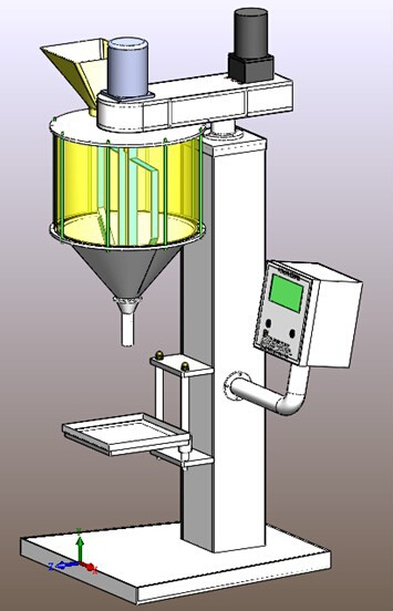 CAD illustration of powder filling machine tegning illustration til filler.jpg